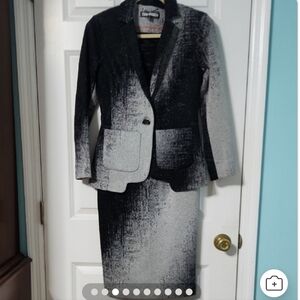 Yoana Baraschi Gray Pencil Skirt Knee-Length Cocktail